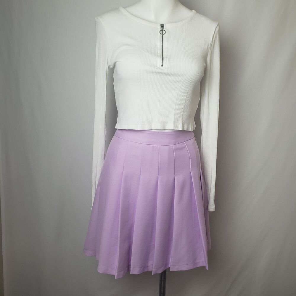 pleated skirt lavender